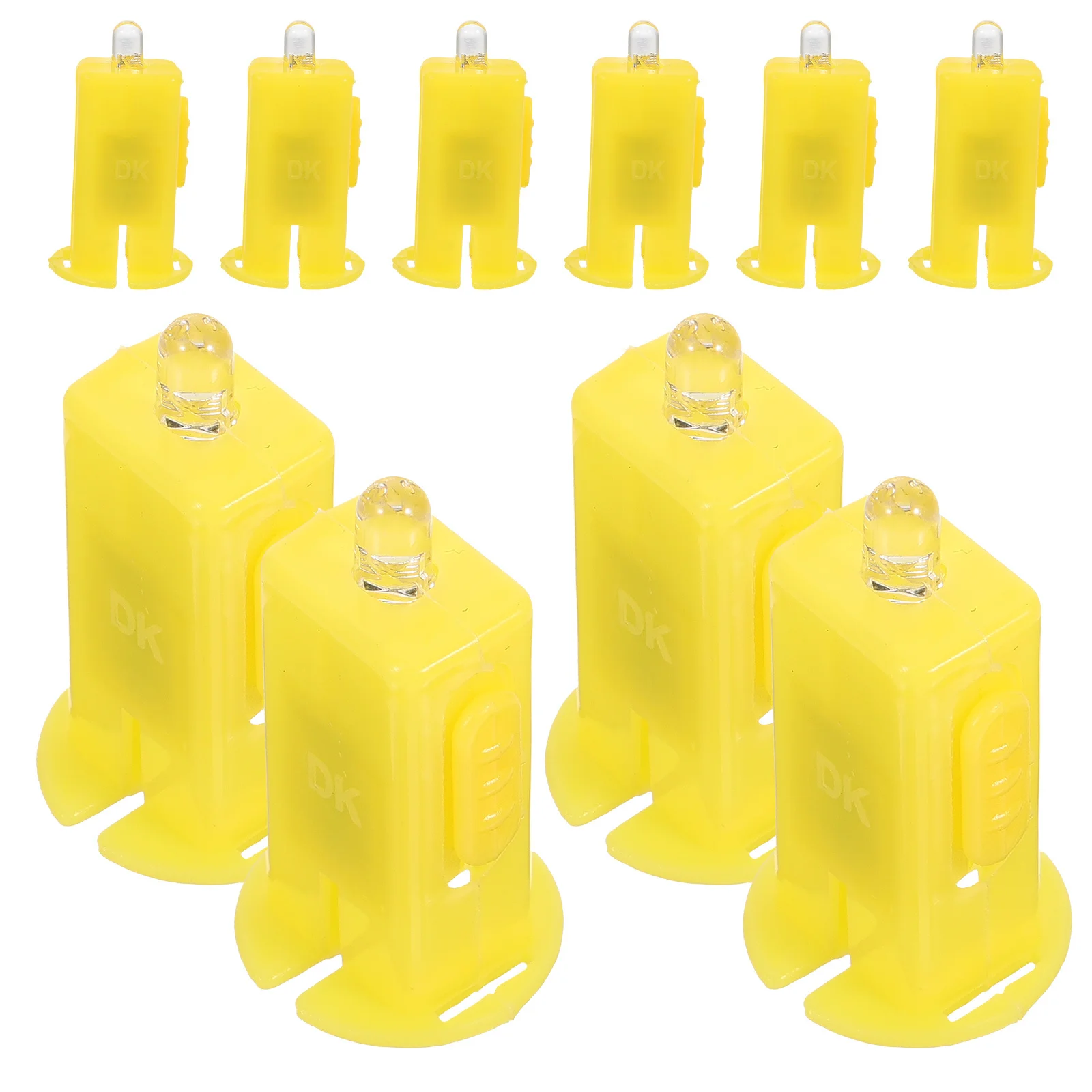 10Pcs LED Paper Wicks Lamp 3 Button Batteries 2-3 Hours Continuous Light Portable Lightweight Easy Install Halloween Wedding