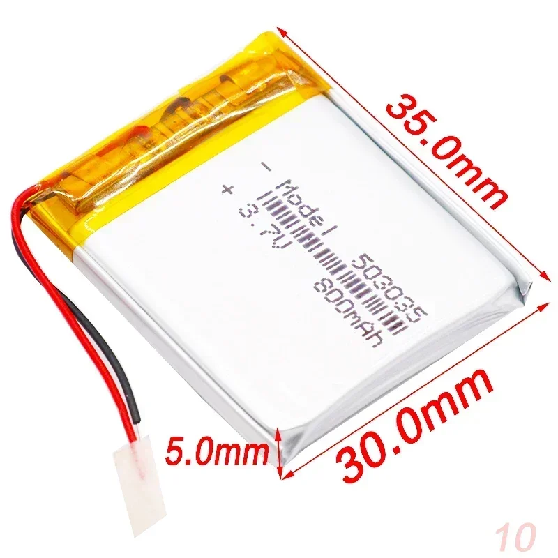 Polymer Battery 800 Mah 3.7 V 503035 Smart Home Speakers Li-ion Battery For Dvd,GPS,mp3,mp4,E-book, Headphone,Bluetooth Speaker