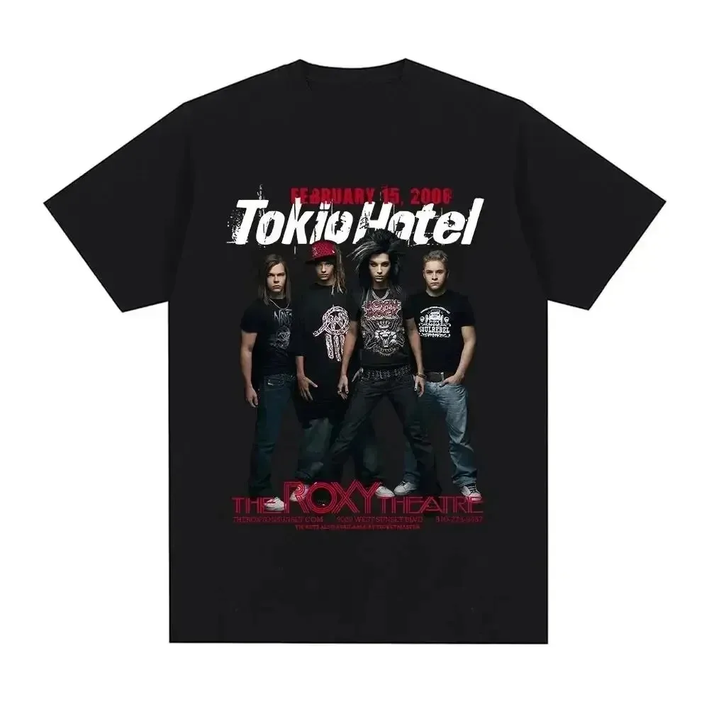 Rock Band Tokio Hotel Kaulitz Print T-Shirt Trend Kurzarm-Shirt Herren Damen Hip Hop Streetwear Mode Harajuku Y2K Kleidung – Detail 5