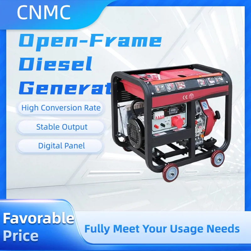 5KVA 7KVA 9KVA Open Frame Diesel Generator 230V 400V Generators Four-stroke Generators for Home Electricity CE UL Certified