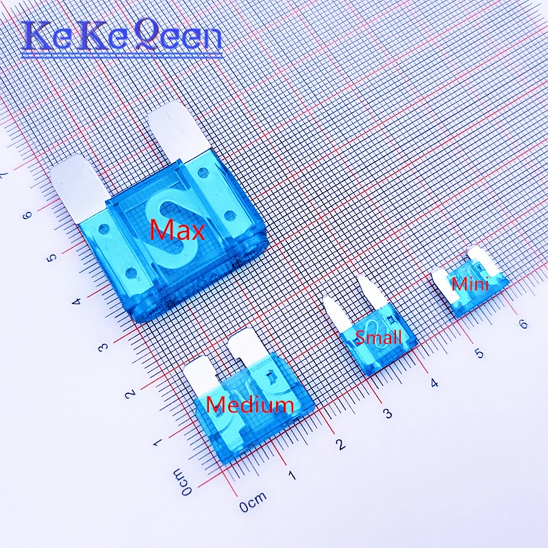 Zink Pins Mini Kleine Medium Max Auto Blade Zekering Auto Zekering 1A 2A 3A 5A 7.5A 10A 15A 20A 25A 30A 35A 40A 50A 60A 70A 80A 100A 120A