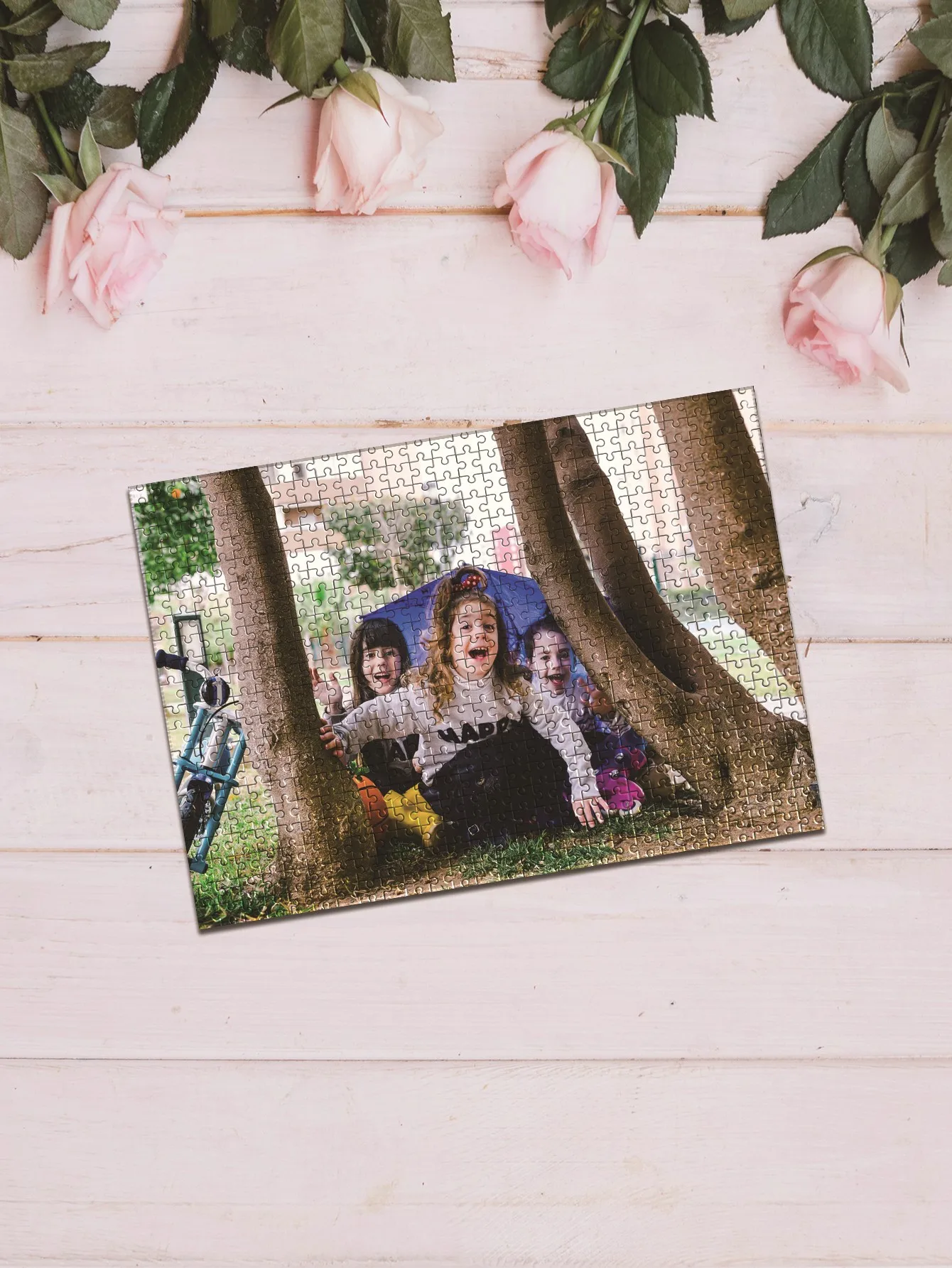 35/300/500/1000 قطعة شخصية مخصصة صور لغز صديق DIY المراهقين الكبار صندوق خشبي بانوراما لعب للأصدقاء غرفة الهدايا الأسرة