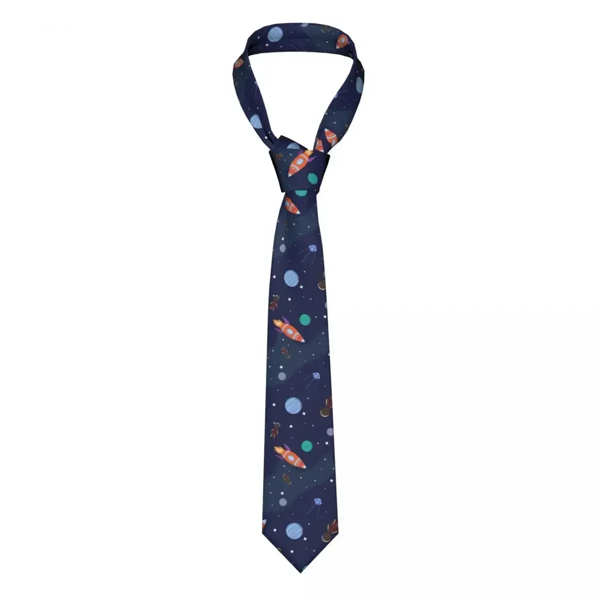 Classic Tie for Men Silk Mens Neckties  Wedding Party Business Adult Neck  Casual Cartoon Space