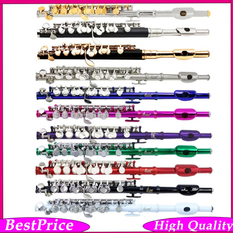 SLADE Piccolo 16 Holes C Key Available with White Copper Blowpipe | Professional Woodwind Instrument with Carrying Case