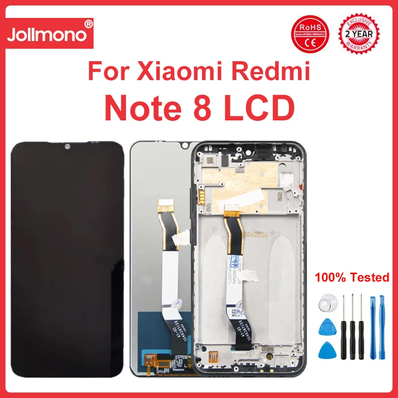 

ЖК-дисплей для Xiaomi Redmi Note 8 M1908C3JH M1908C3JG, цифровой сенсорный экран с рамкой для замены Redmi Note 8