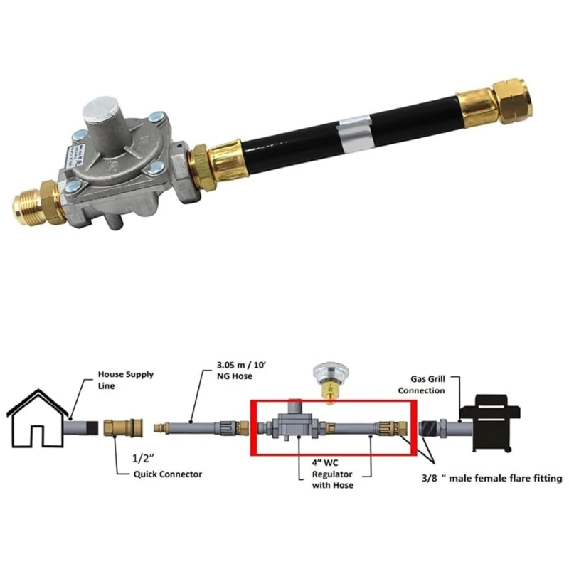 Regulator Valves Pressure Reducing Valves Metal Texture Suitable for Kitchen A0NC