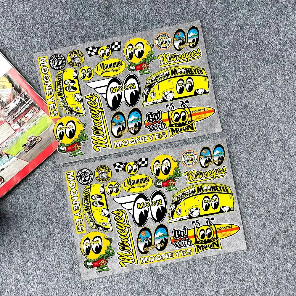 M-MOONEYES Stickers Moto Sticker Auto Body Bumper Windows Motorcycle Laptop Walls Vinyl Film Decal Car Tuning Accessories Card