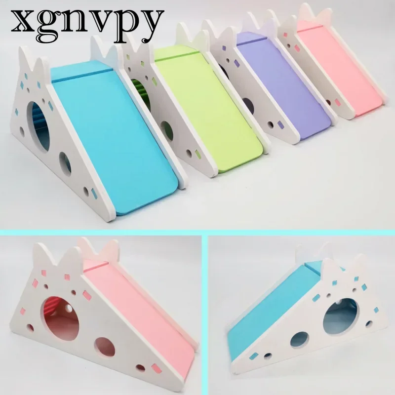 xgnvpy Funny Hamster Slide Toy Guinea Pig Assembled Chinchilla Hamster House Cage Breathable Accessories