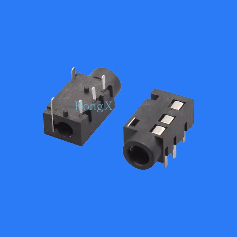 100pcs/ Ф 3.5MM headphone socket 3.5 audio interface PJ-320E 5-pin in-line two-channel stereo phone port