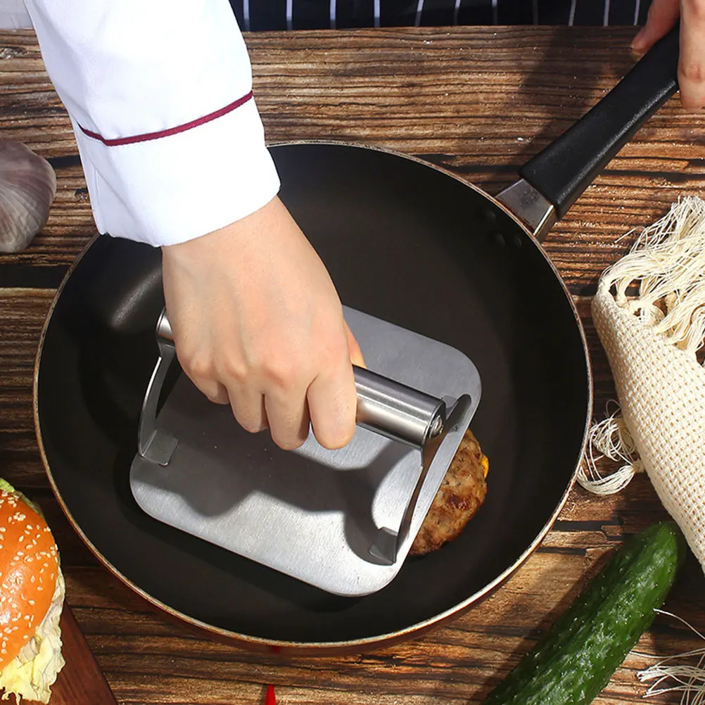 

Stainless Steel Burger Press Heavy Duty Non-Stick Patty Maker For Grilling Cooking Bbq Kitchen Gadget Burger Smasher Tool