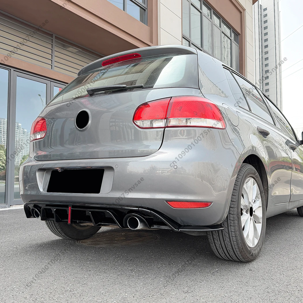 

Rear Diffuser For Volkswagen Golf MK6 2008-2012 TDI TSI With Light Bumper Lip Valance Splitter Lower Cover Guard Bodykit Tuning