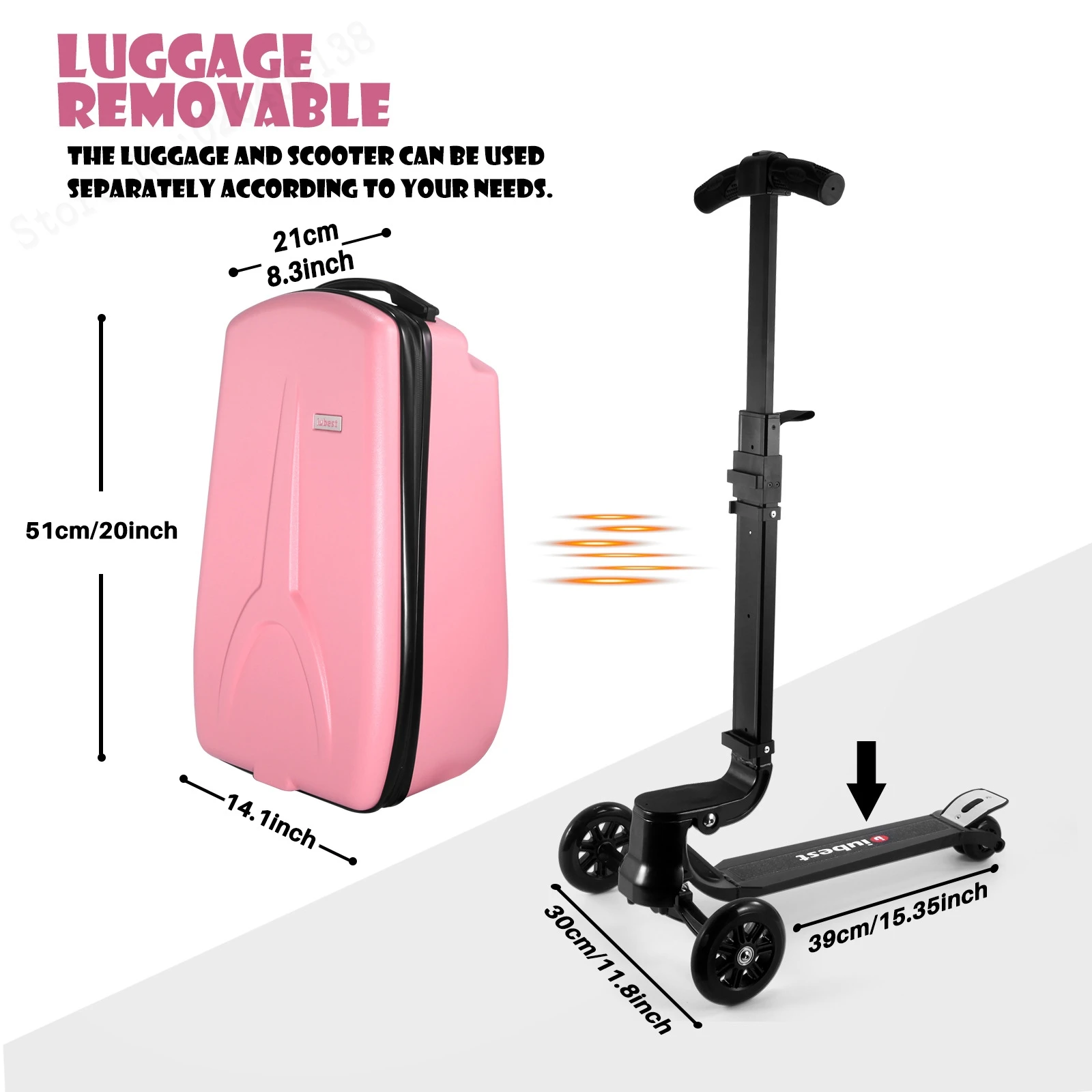 Valise à roulettes pour scooter de mobilité étudiant, sports pour enfants, équitation, bagages d'embarquement, haute qualité, 18 po, nouveau