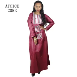 African Dresses For Woman Bazin Riche Computer Emboridery Plus Size Long Dress