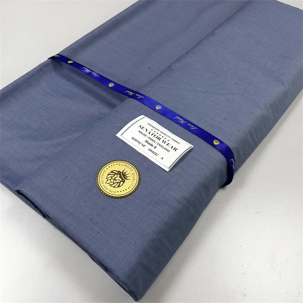 Nigerian Senator Wear Suit Fabric for Men Cloth Material 2024 African Shirt Clothes Cotton Material for Men Garment Dress