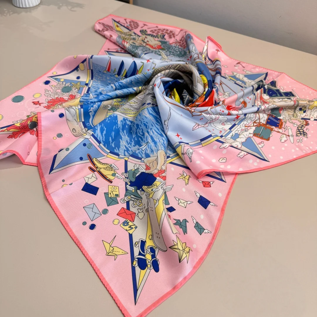 

Хит продаж Весна/Лето: Женские шарфы и платки в морском стиле, винтажные универсальные шали, аксессуары для повседневной носки