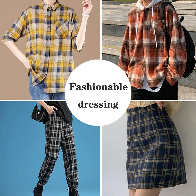 قماش منقوش على الطراز البريطاني 1 م/2 م/3 م/5 م - مزيج من القطن والبوليستر لملابس الخريف/الشتاء (متر)