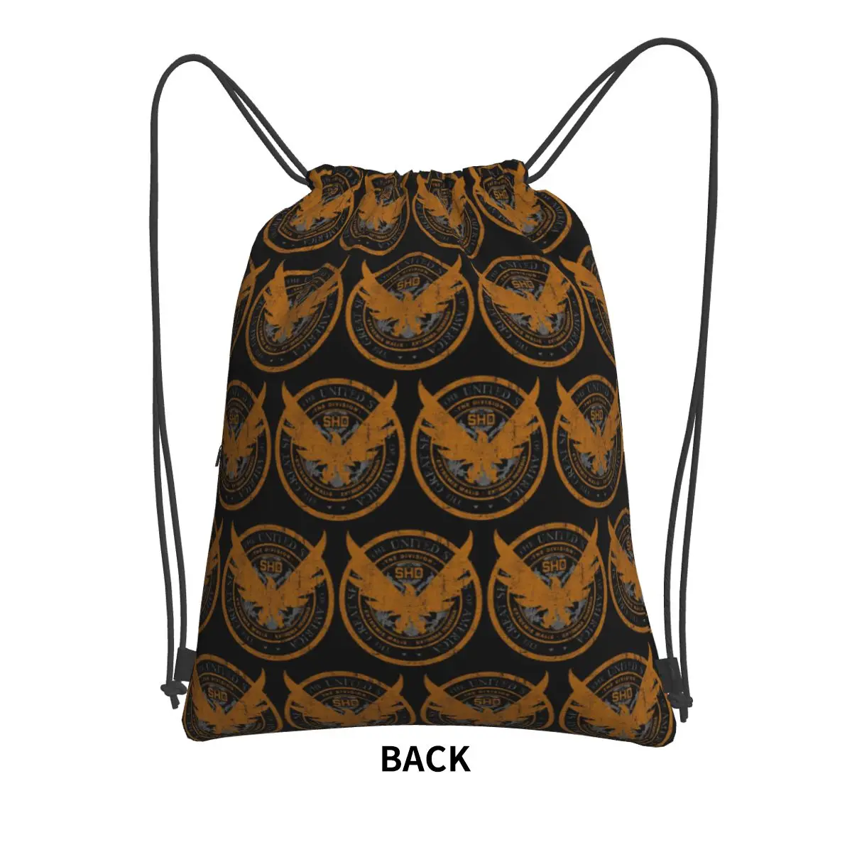 Game Tom Clancys The Division SHD Seal Backpacks Fashion Drawstring Bundle Pocket Shoes Bag Book Bags for Man Woman School view 2
