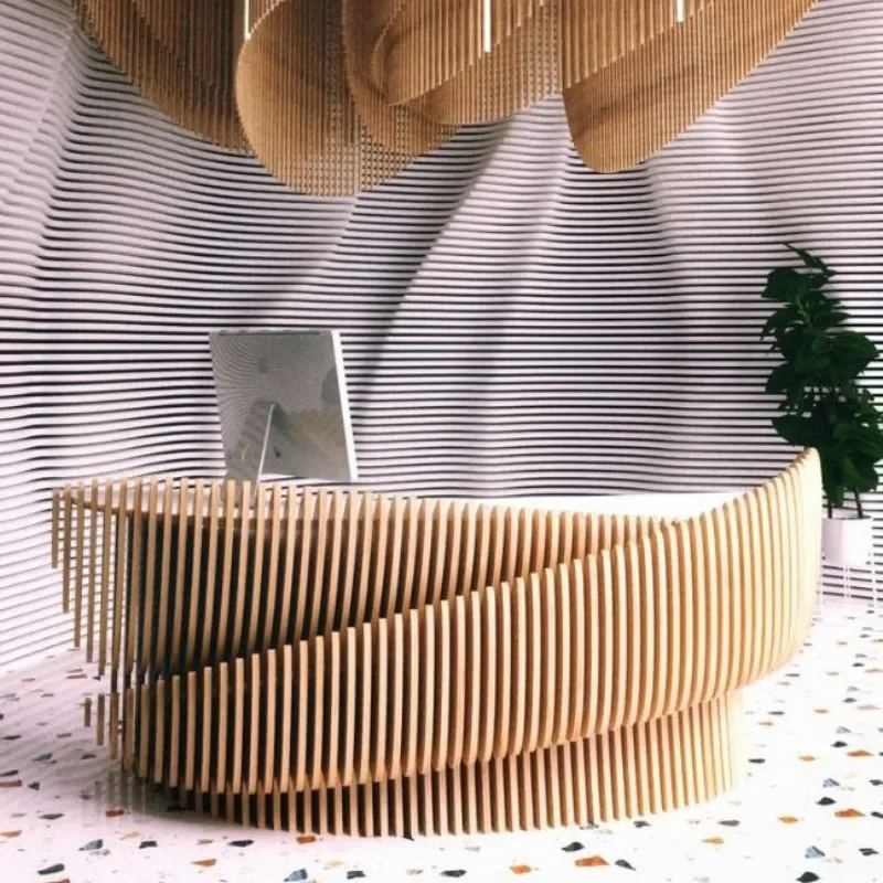 OBMModular modular front desk design, new panel hotel service desk, personalized and creative public area furniture