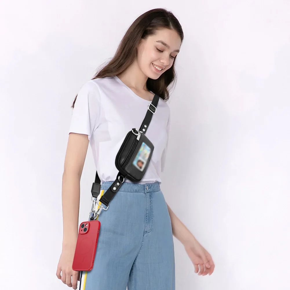 

Ремешок для телефона через плечо с кошельком и регулируемым ремешком для удобного хранения и простого доступа к телефонным картам, наличными и ключами