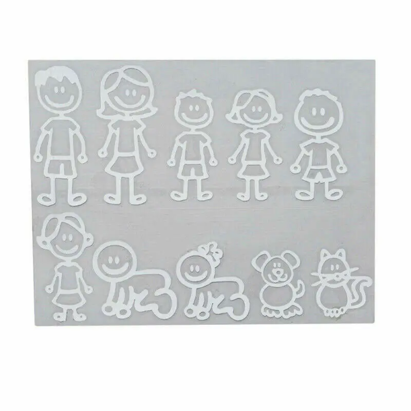 decoration Car Stickers Window for mini Laptop 1 set My member figure Car Automobile Sticker  decoration Car Stickers