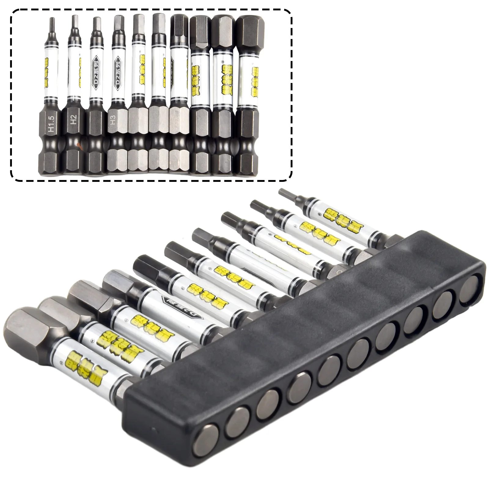 10PCs No-slip PZ1/PZ2/PZ3 Screwdriver Bit Sets For Drill Magnet Alloy Steel Screwdriver Electric Impact 50/25mm PH1/PH2/PH3