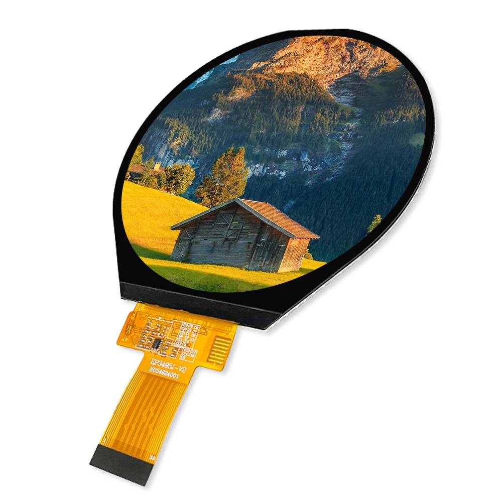 3.4 Inch Round TFT Display Module 800*800 IPS Full Viewing Angle HD LCD MIPI Interface JD9365 Driver 30PIN