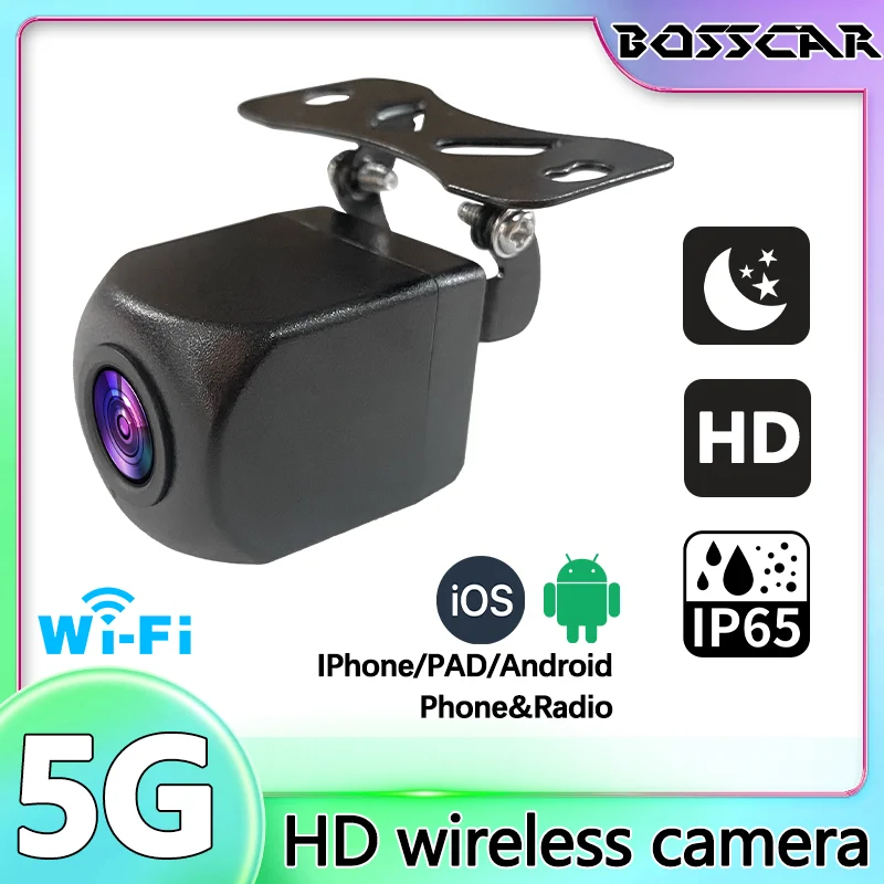 

Carsanbo Universal Wireless Night Vision Rear View Camera HD Car Waterproof Wifi Reversing Camera 5V 12V Support Android IOS