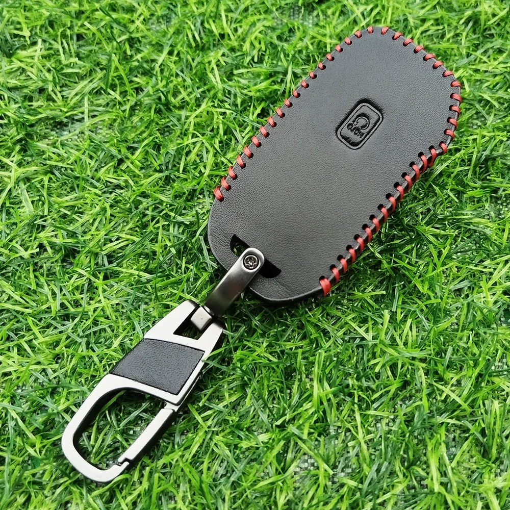 Para KIA Seltos Sportage Ceed Sorento Cerato KX5 Niro Forte K3 K5 Opatima Soul Telluride 2021 2022 Funda de cuero para llave de coche