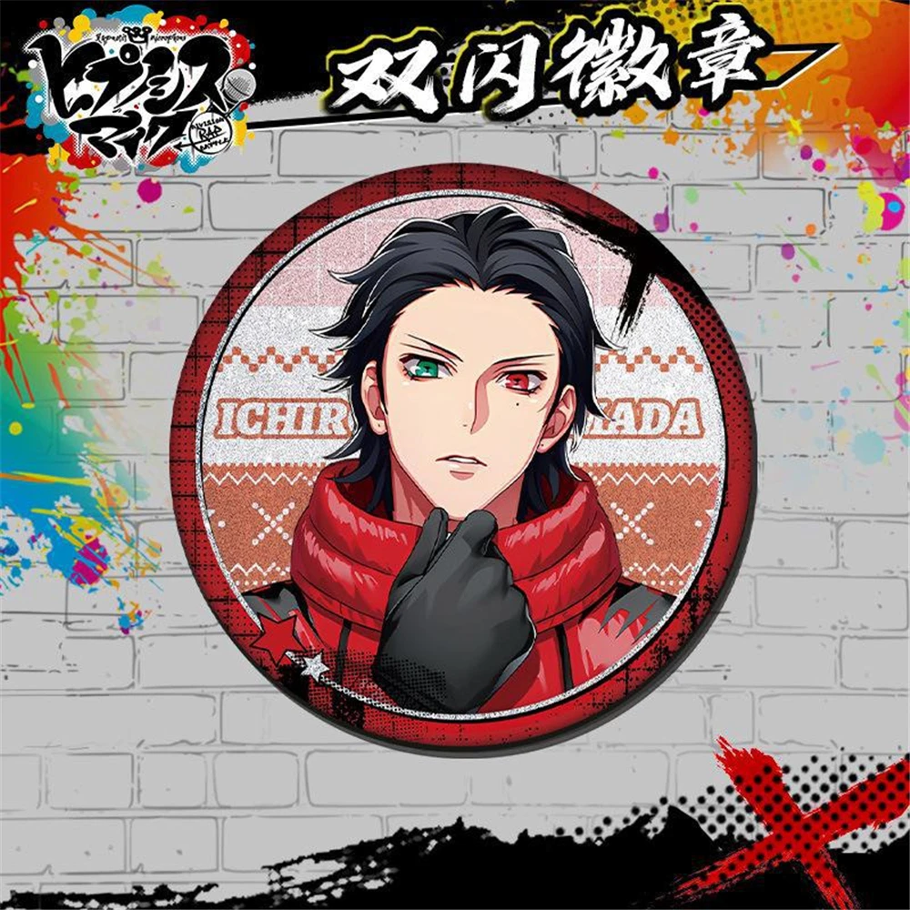 Anime Hypnosis Microphone Division Rap Battle DRB Amemura Ramuda Yumeno Gentarou Cosplay Costume Badge Pin SPTE Tinplate Brooch