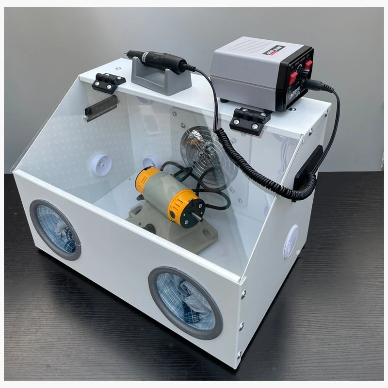 220V Polishing Dust Box Polishing Dust Box Metal Structure Dust Box Ventilation Fan Process