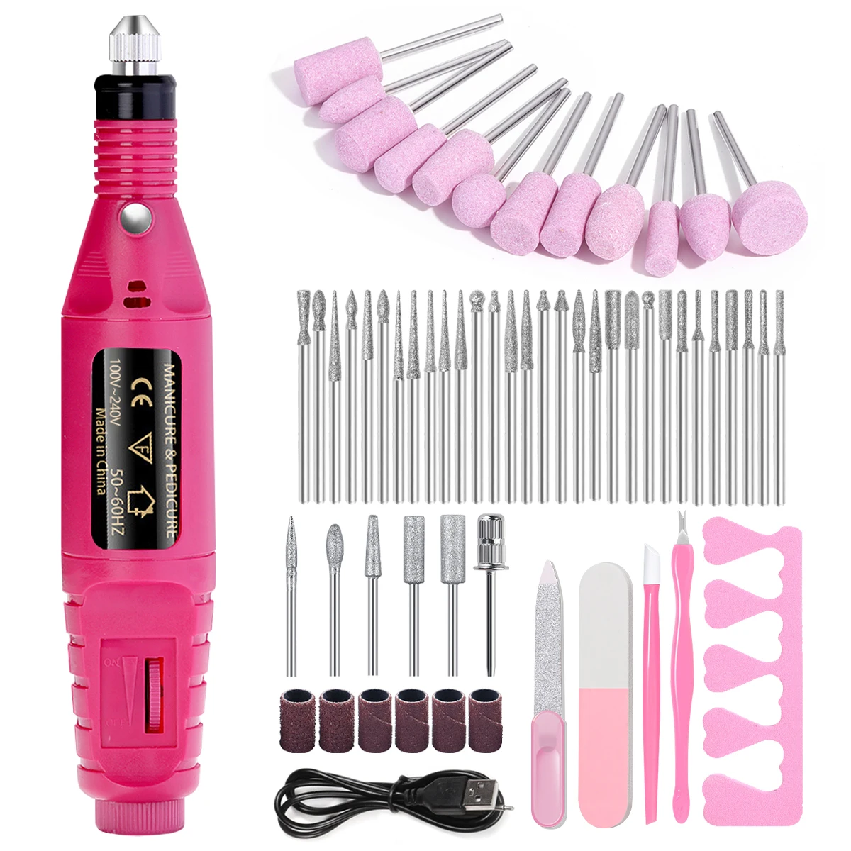 مجموعة أدوات مثقاب الأظافر الكهربائية المحمولة من LULAA، أداة دوارة للأظافر مع كابل USB، هدية عيد الميلاد للنساء #1