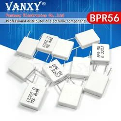 10pcs BPR56 5W 0.001 0.1 0.15 0.22 0.25 0.33 0.5 ohm Non-inductive Ceramic Cement Resistor 0.1R 0.15R 0.22R 0.25R 0.33R 0.5R