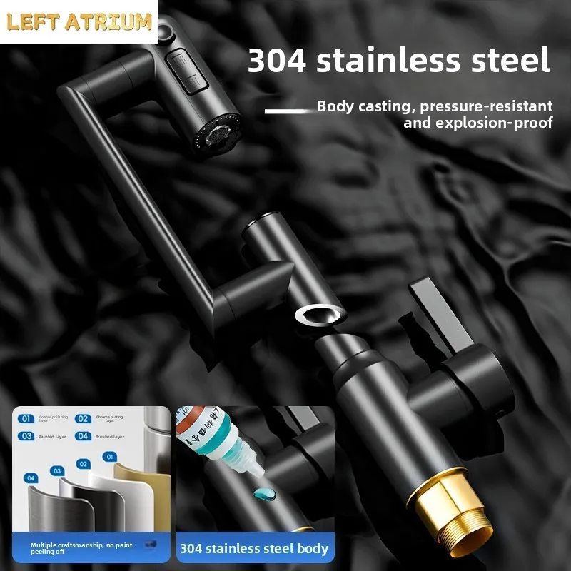 Digital Display Bathroom Basin Faucet 360 Rotation Multifunction Stream Sprayer Hot Cold Water Mixer Sink  Bathroom Kitchen Tap