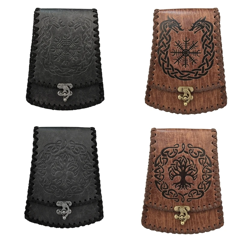 Bolsa cintura cinto couro medieval bolsas cintura medieval bolsas moeda couro para homens para homens cosplay