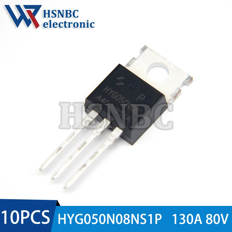 

10Pcs/Lot G050N08 HYG050N08NS1P TO-220 130A 80V N-Channel Power MOSFET Transistor 100% New Original