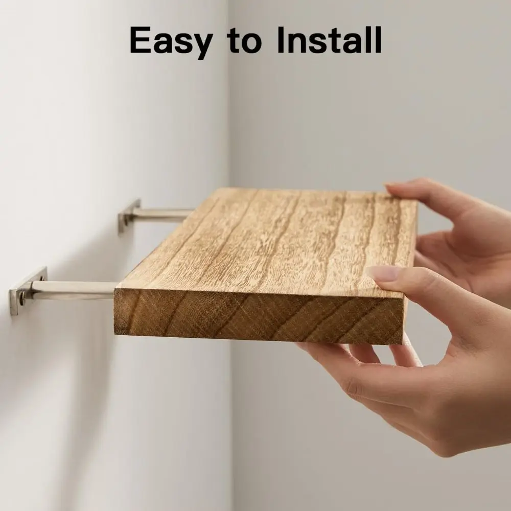 

Настенные плавающие полки из утолщенного дерева, многофункциональные, для организации пространства в доме, для ванной комнаты