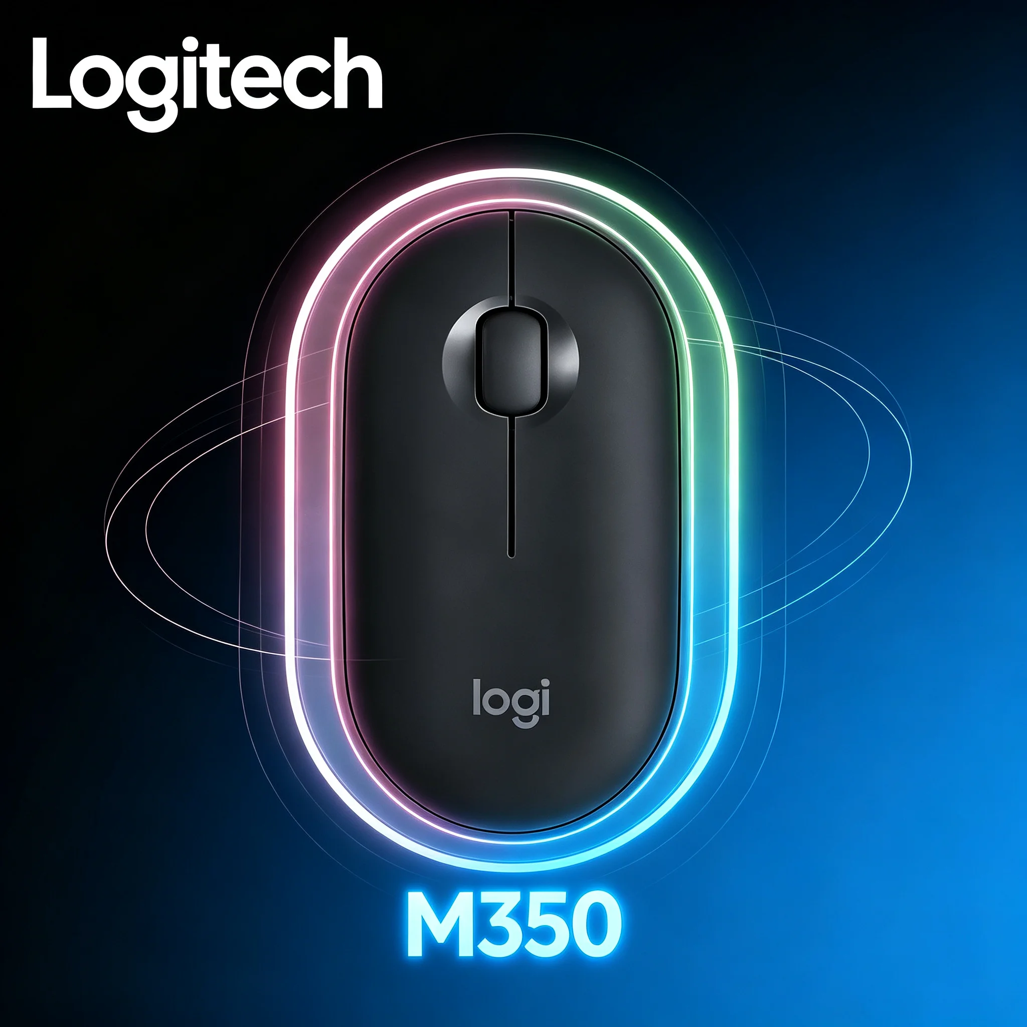Logitech M350 Pebble Slim Wireless Mouse Dual Mode Bluetooth USB Silent Mice For Laptop Desktop PC