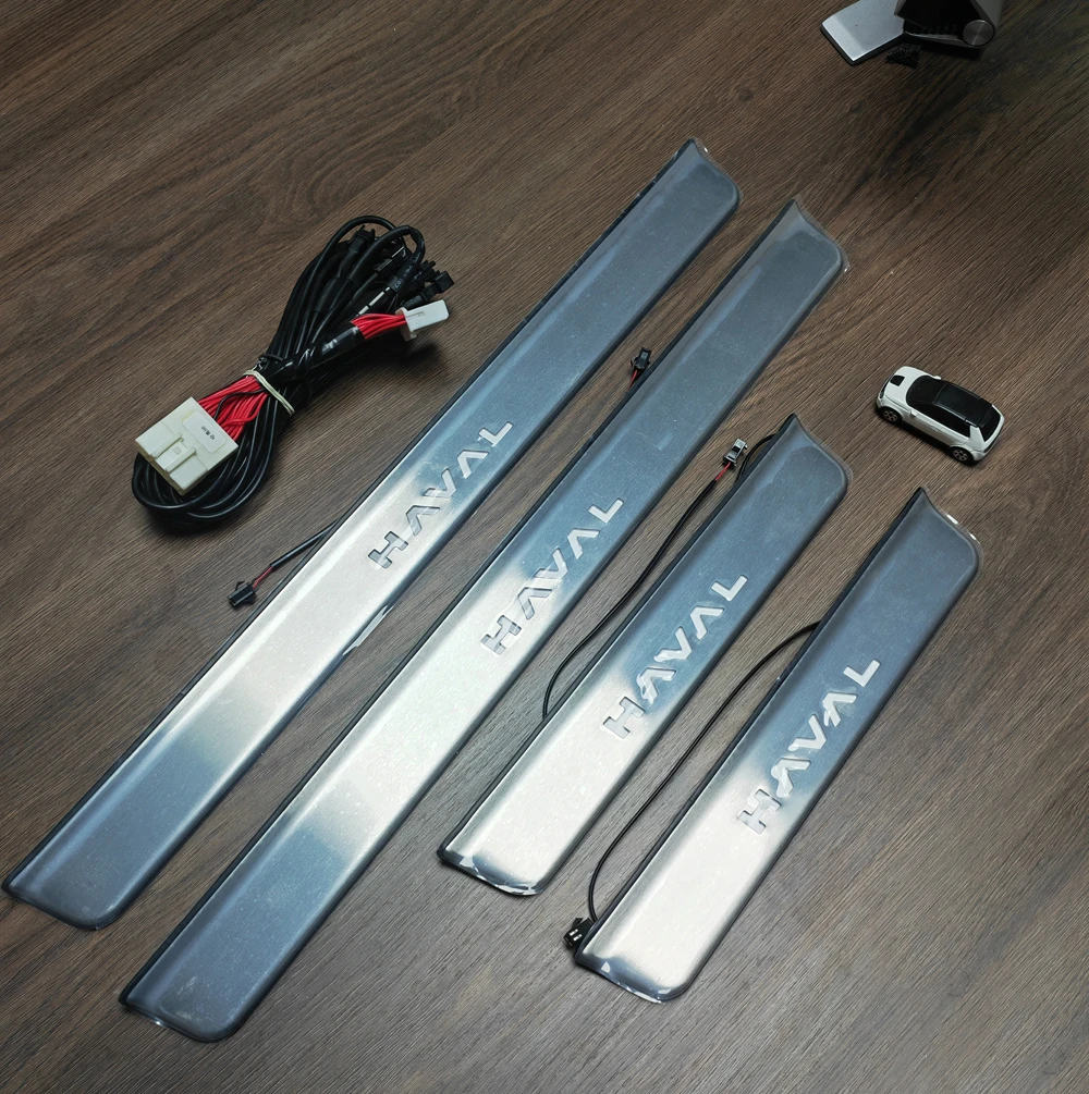 

Car Stainless Steel LED Light Door Sill Scuff Plate For HAVAL H6 2021-2025