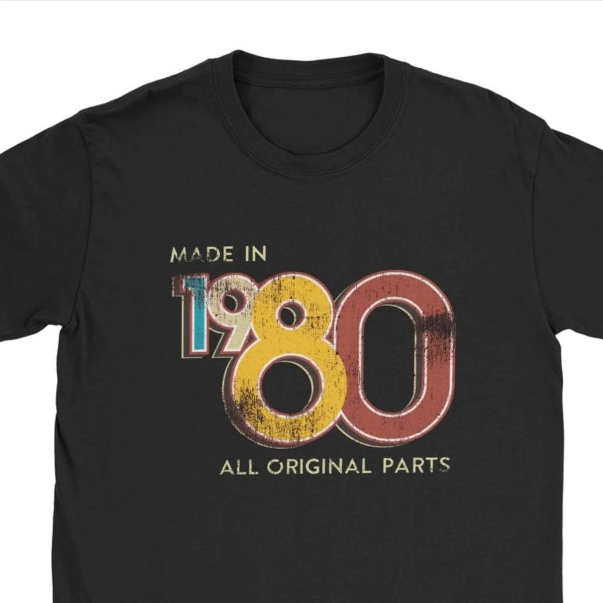 Made In 1980 40th Birthday T Shirt Father Clothing Men\'s Vintage Tshirts Pure Cotton Retro Unique T-Shirts Harajuku 3D Shirt