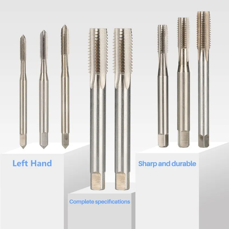 XCAN DIN371 Machine Tap M3/M4/M5/M6 Thread Tap with Reinforced Shank Metric Screw Tap Drill Bit Threading Tool for Aluminum Iron