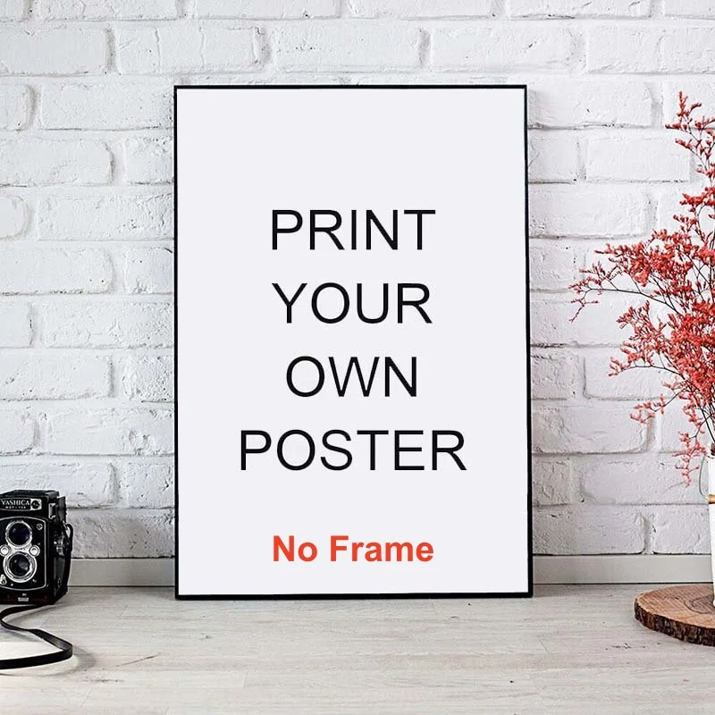 Customized Personalized Wedding Frameless Photo Posters Custom Photo Canvas Prints Holiday Gifts Home Living Room Decor