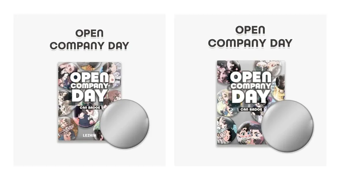 Pre-Order Official 2025 New Arrive Lebom Cafe Open Company Day Collection Photocard Random Circular Badge Send in 120days
