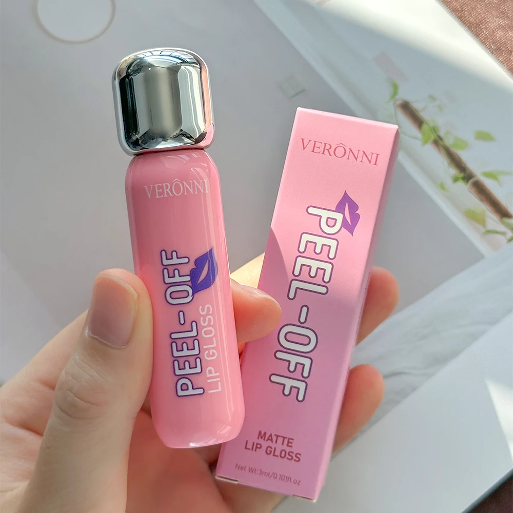 6 colori Peel Off Lip Gloss Tazza antiaderente Velluto opaco Rossetto liquido Lunga durata Tear-Off Tattoo Lip Gloss Trucco coreano