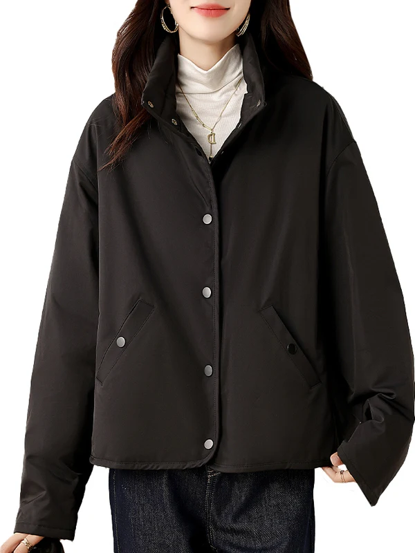 

ort Cotton Jaet Women's 2025 New Winter Large Size Stand Collar Versatile Outerwear Design Sense Jaet Cotton Clothes