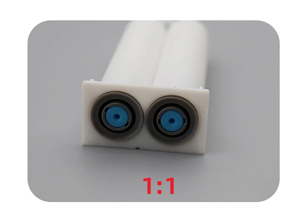 AB Dual -Group Colloid Mixed Tube 1: 1/2: 1/4:1/10: 1 Dual Liquid Plastic Cylinder