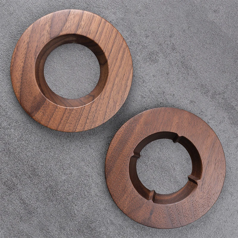 Hand Brewed Coffee Filter Cup Holder V-shaped Filter Paper Universal Walnut Stand Coffee Filter Cup Wooden Stand Barista Tool