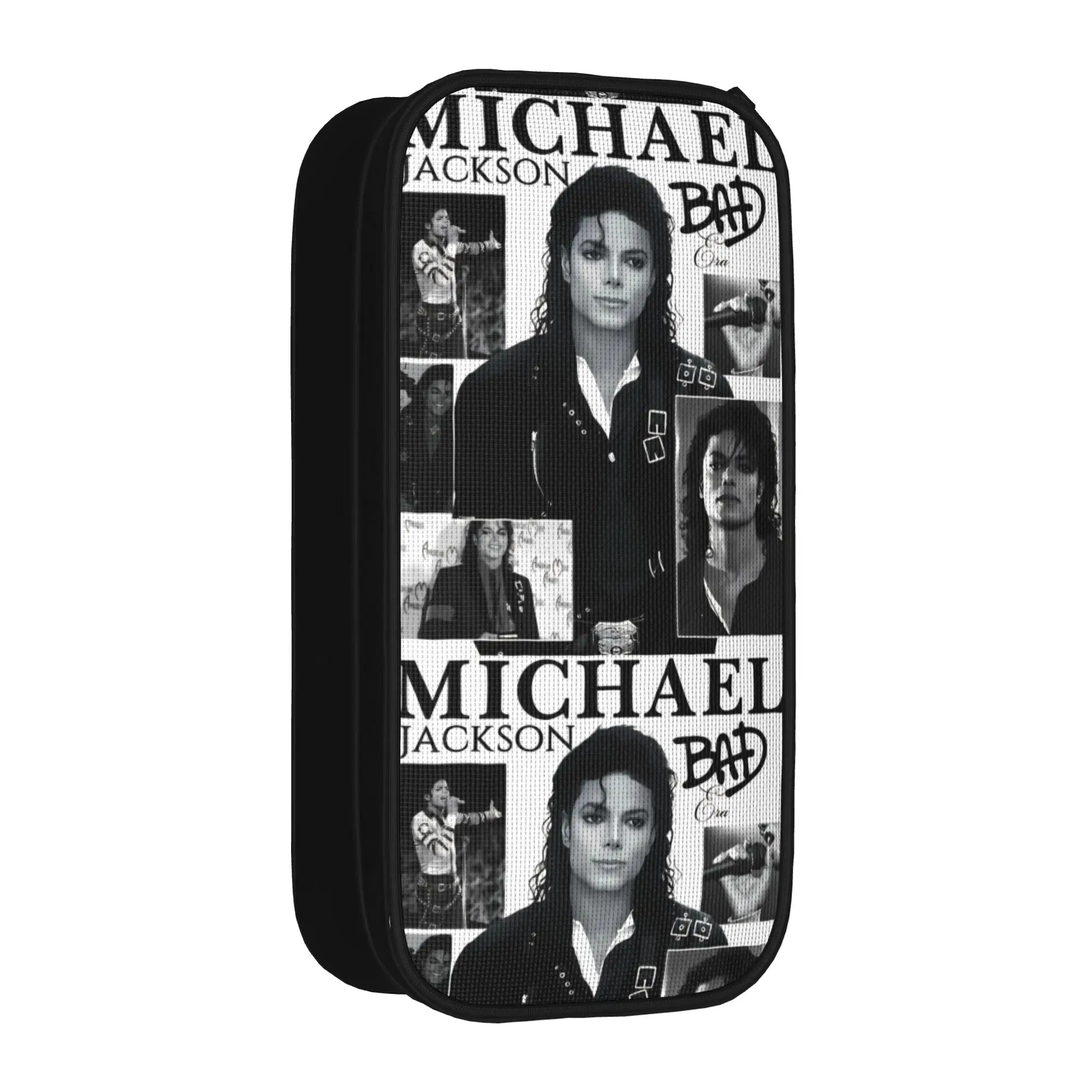 Singer Michael Jacksons MJ Tour 2026 Pencil Case Double Layer Large Capacity For School  Pen Case Amazing Gift