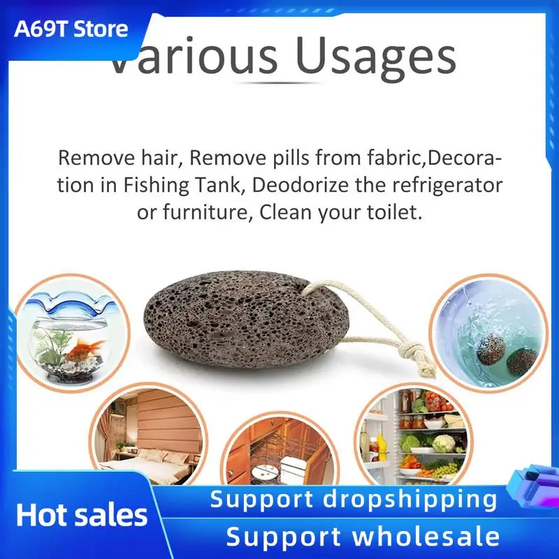 

A69T 4X Lava Pumice Stone For Foot Scrubber, Foot Pumice To Remove Dead Skin (Random Color And Shape)