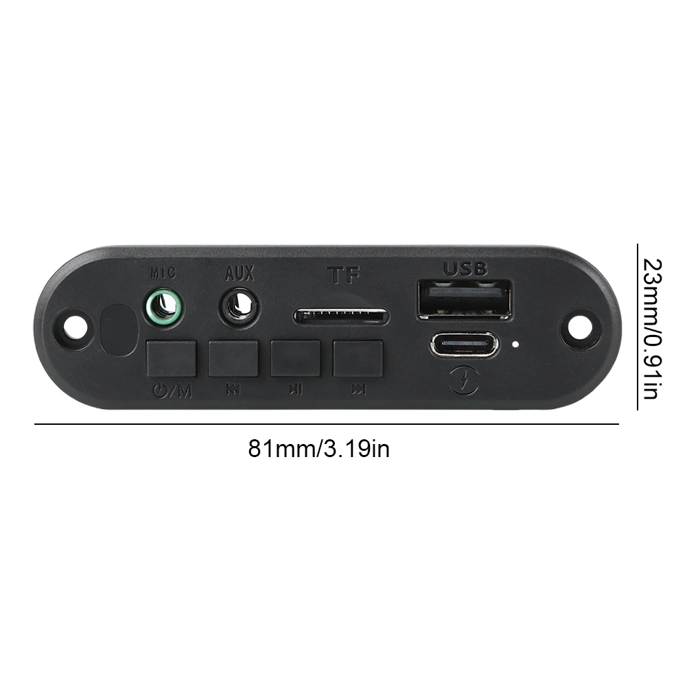 3.7V 6W Amplifier MP3 WAV Decoder Board Hands-Free Call Bluetooth-Compatible Audio MP3 Player 3.5mm Microphone TF AUX USB Record