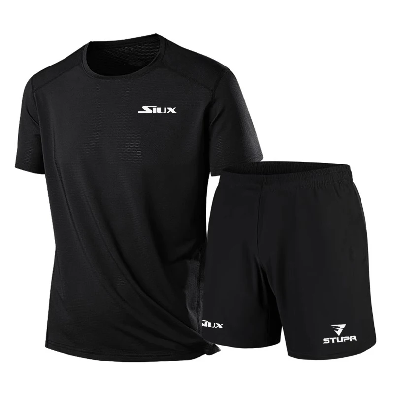 

Summer Fashion Casual Brand Men's Sportswear Breathable Quick-drying Shirt, Shorts, Two-piece Set Of New Tennis Training Clothes